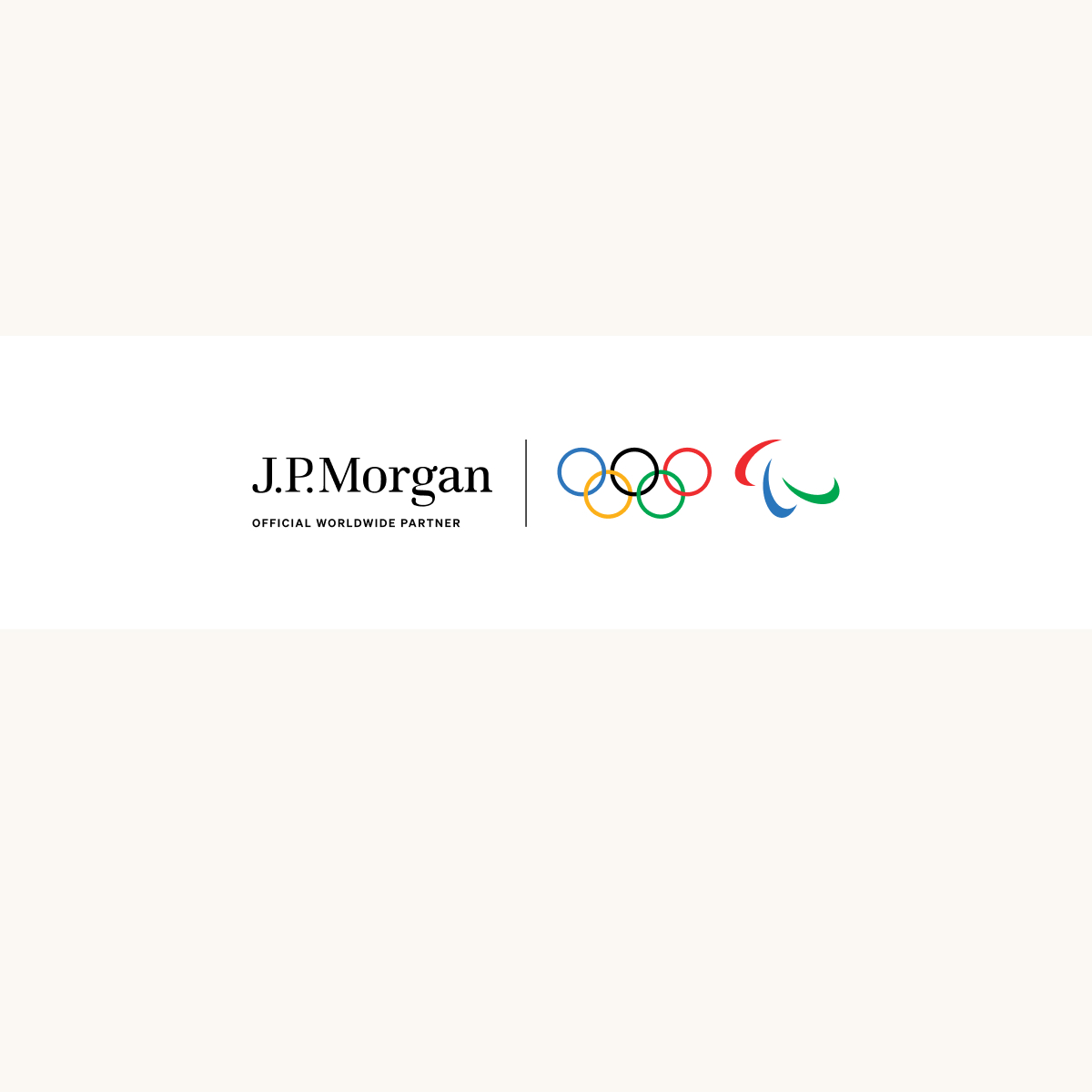 J.P. Morgan and Olympic games logos